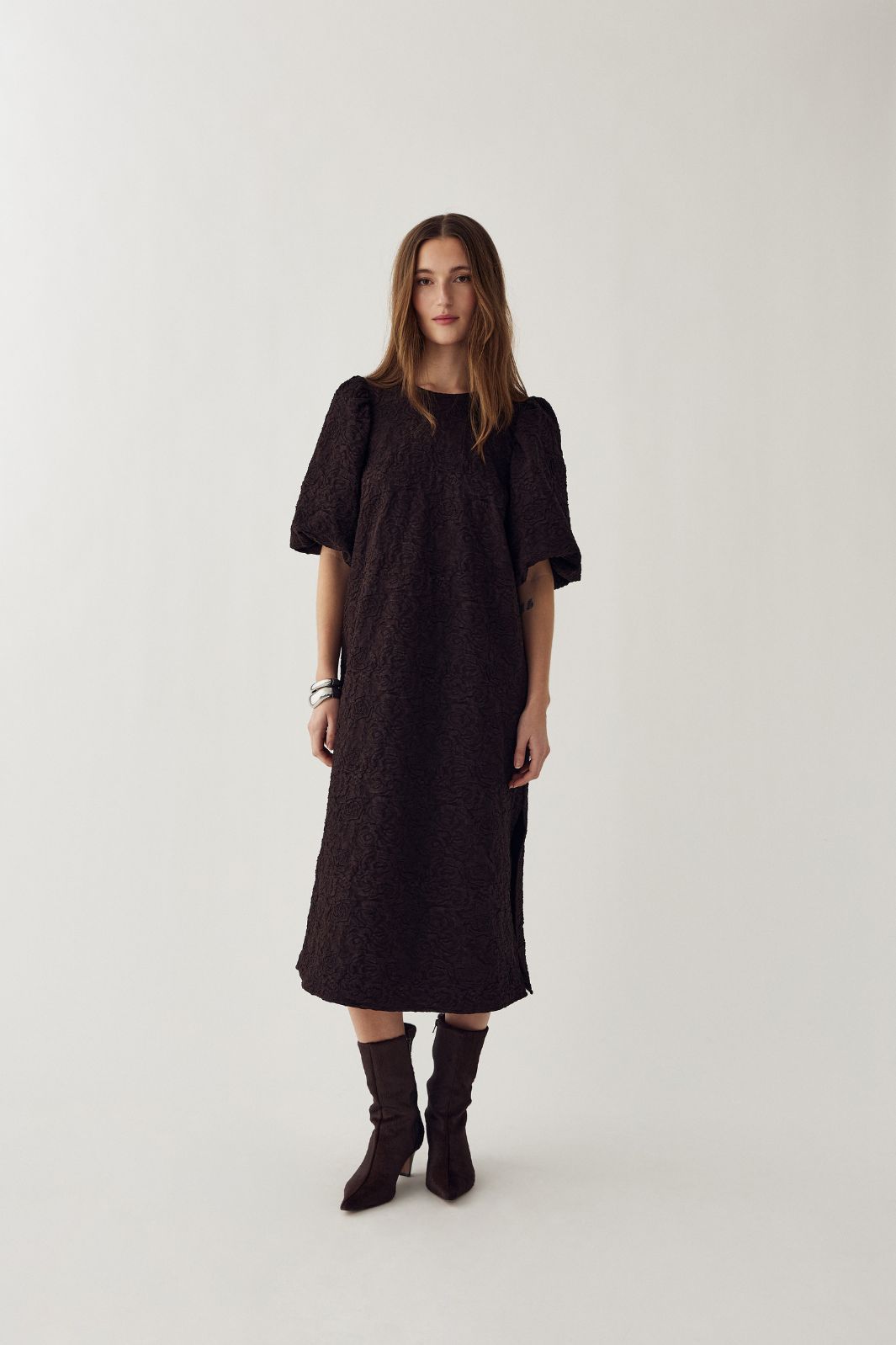 Noella - N-Pastis Long Dress 14840001 - 674 - Chocolate