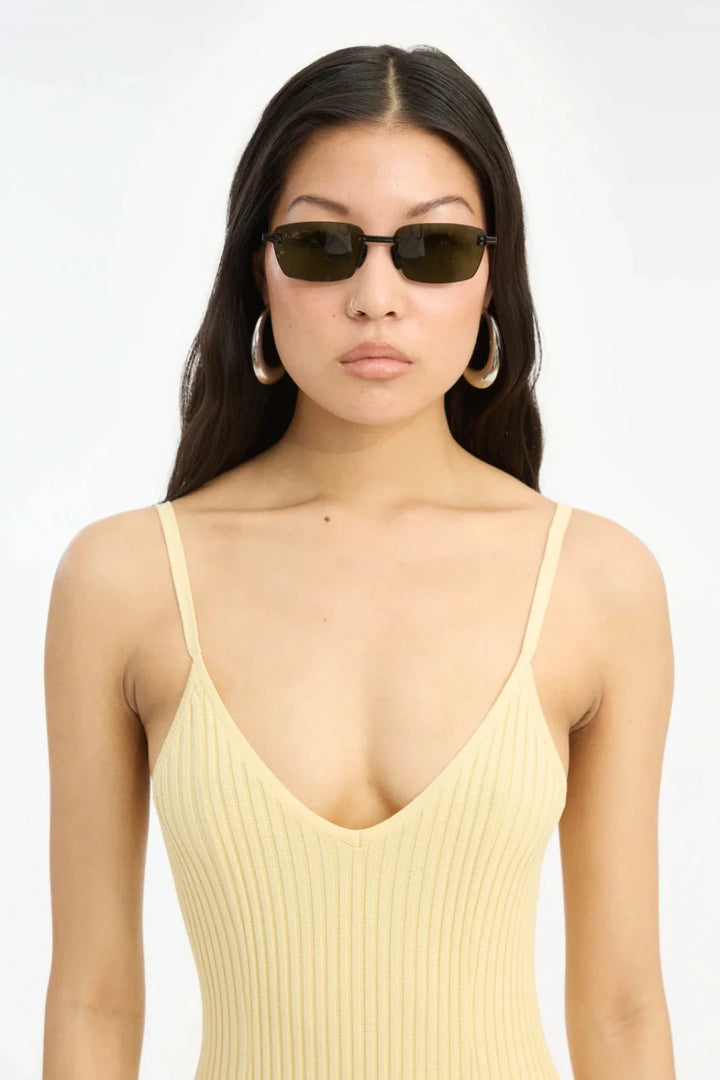 Rotate - 5. Squared Rimless Frame 1163533106 - 3106 Chimi X Black/dark Green Solbriller 