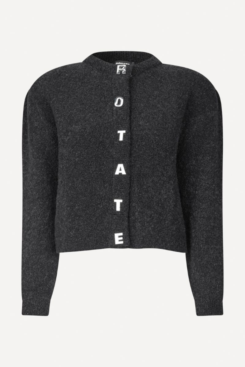 Rotate - Boucle Knit Cardigan 117205100 - 100 Black Cardigans 