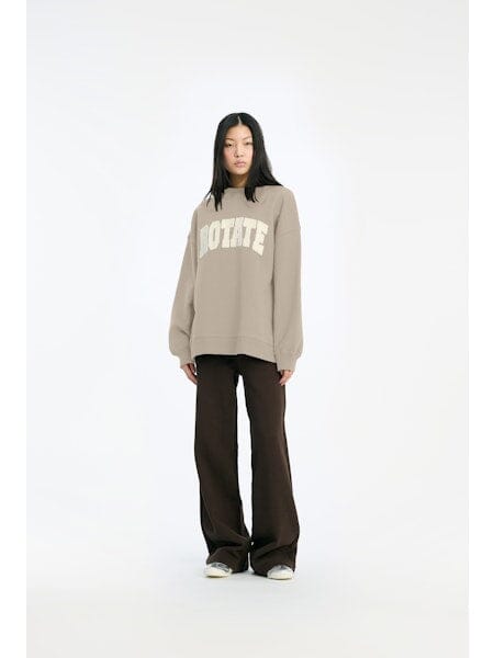 Rotate - Heavy Sweat Crewneck 115316532 - Cement Sweatshirts 