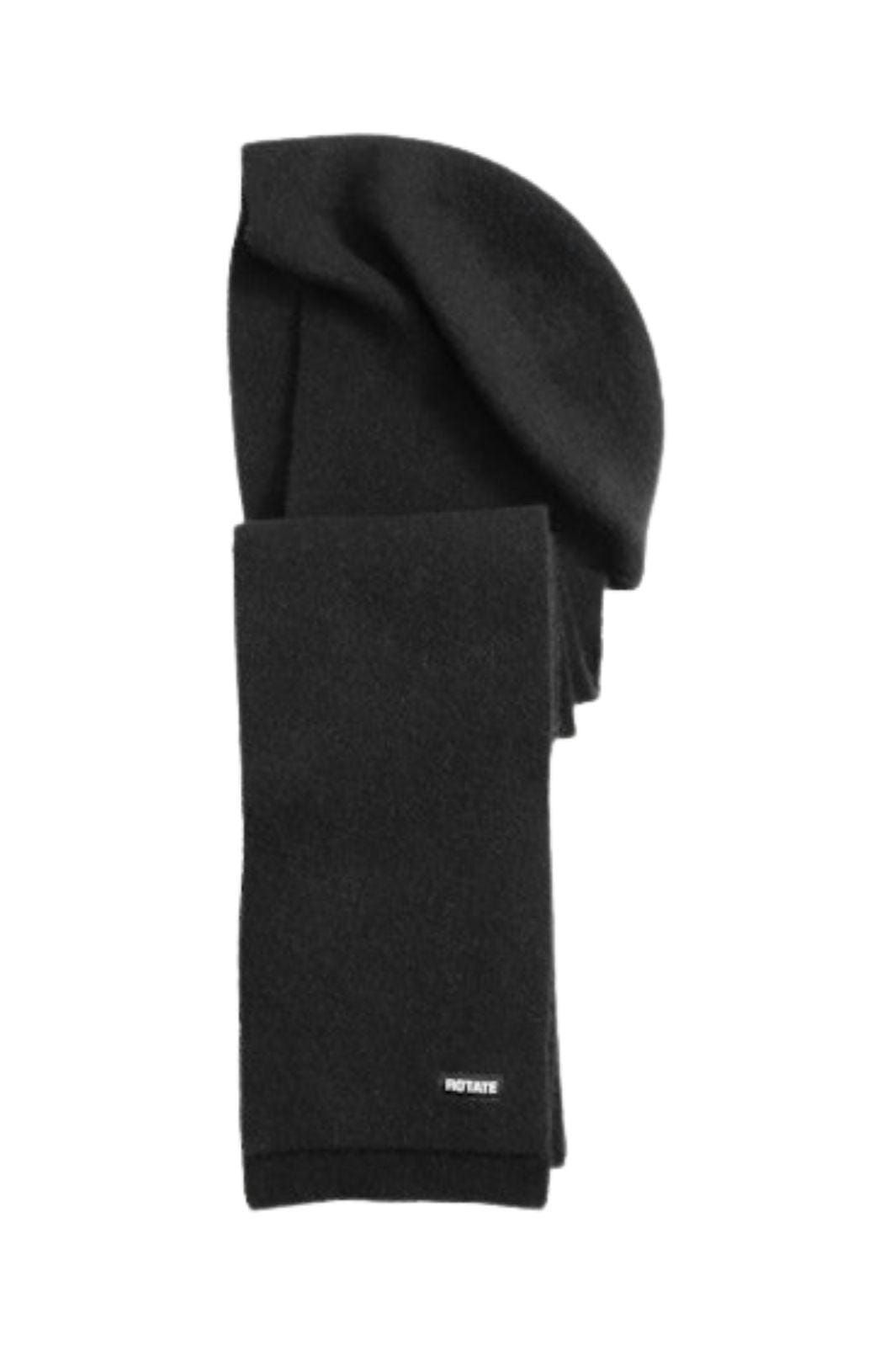 Rotate - Knit Hood Scarf 115260100 - BLACK Huer 