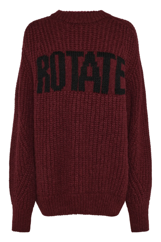 Rotate - Knitted Logo Sweater 1164492694 - 2694 Winetasting Strikbluser 
