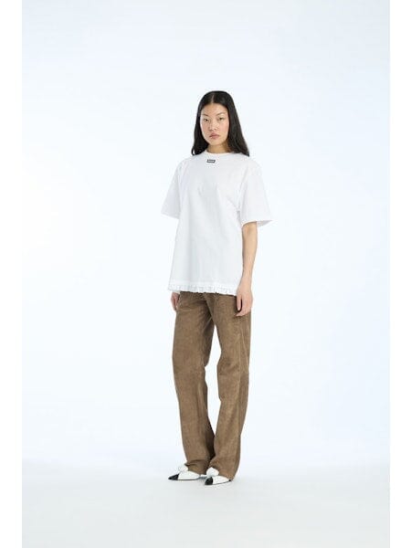 Rotate - Large T-shirt W/ Ruffle 115282400 - 400 Bright White T-shirt 