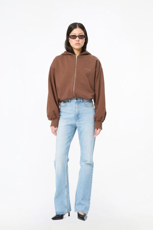 Rotate - Zip Sweat Hoodie 116896559 - 559 Chestnut Sweatshirts 