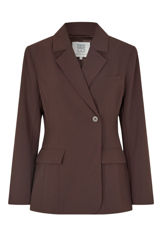 Second Female - Fique Fitted Blazer 60000 - 6021 Chocolate Plum