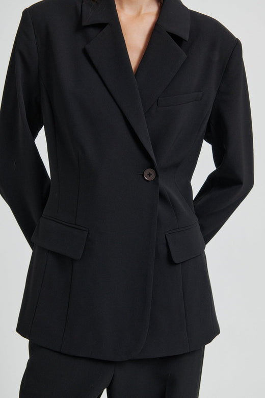 Second Female - Fique Fitted Blazer 60000 - 8001 Black Blazere 