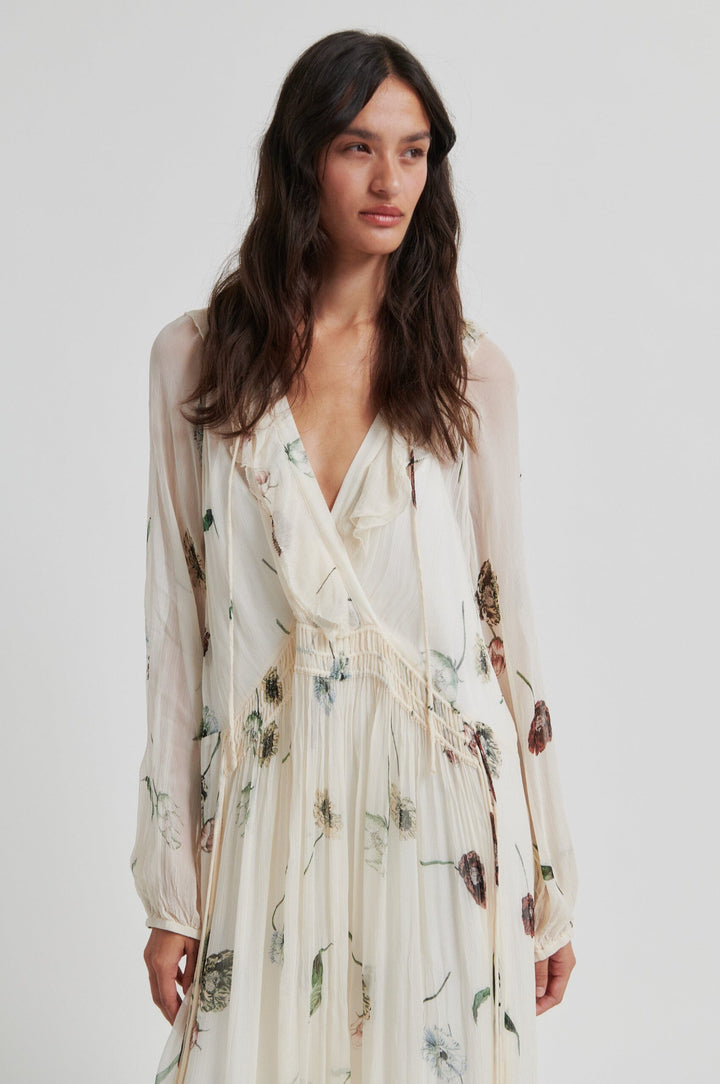 Second Female - Florala Maxi Dress 60577 - 1034 Summer Sand Kjoler 