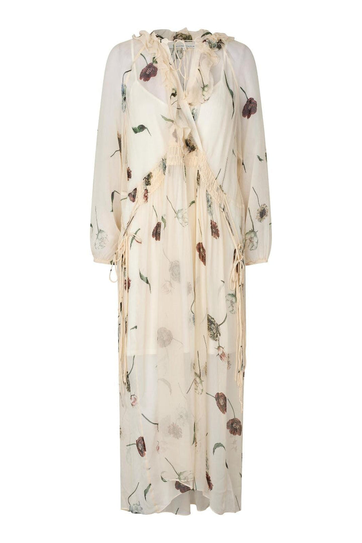 Second Female - Florala Maxi Dress 60577 - 1034 Summer Sand Kjoler 