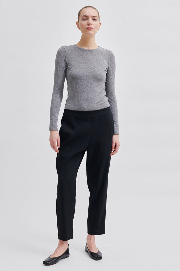 Second Female - Garbo Trousers 53964 - 8001 Black Bukser 