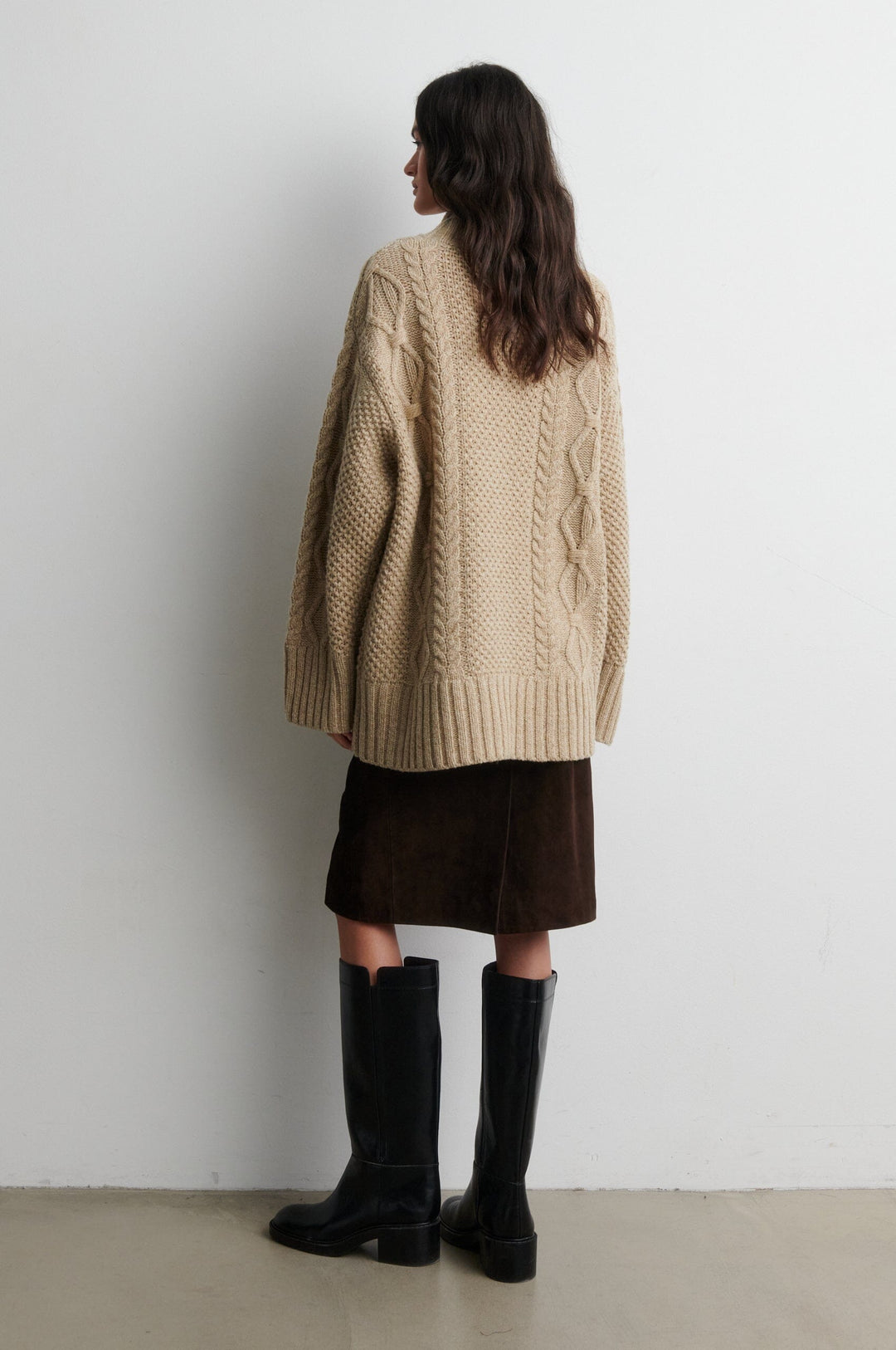 Second Female - Janne Knit T-Neck 61044 - 6007 Camel melange Strikbluser 