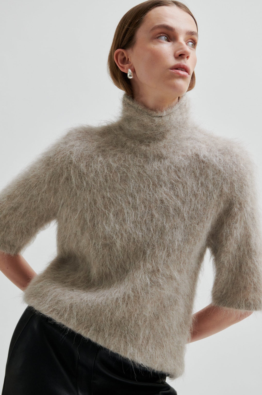 Second Female - Karla Knit SS 59913 - 1043 Pumice Stone Strikbluser 