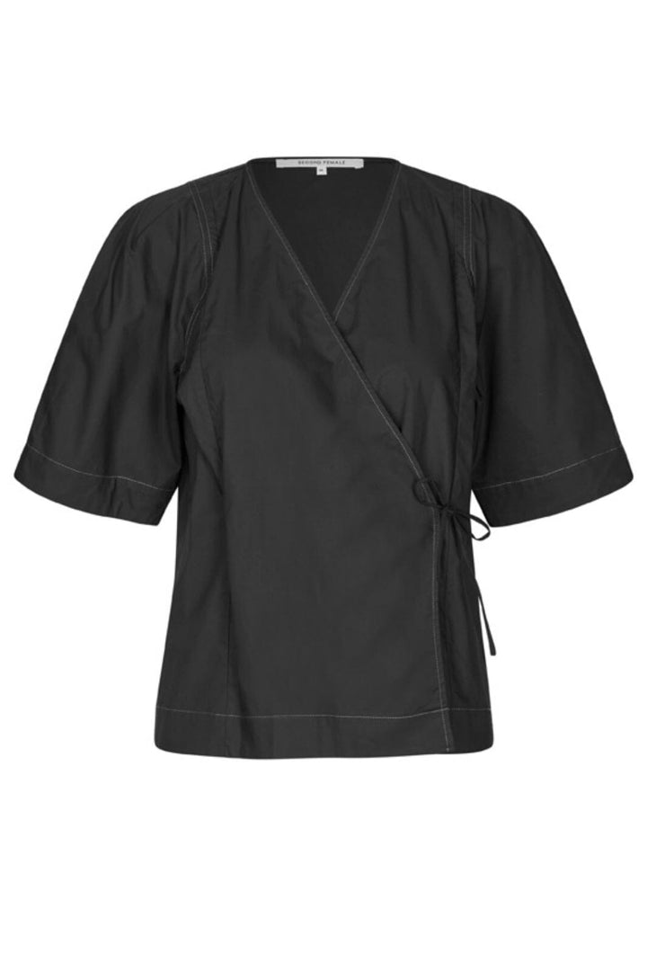 Second Female - Pera Wrap Blouse 60136 - 8001 Black