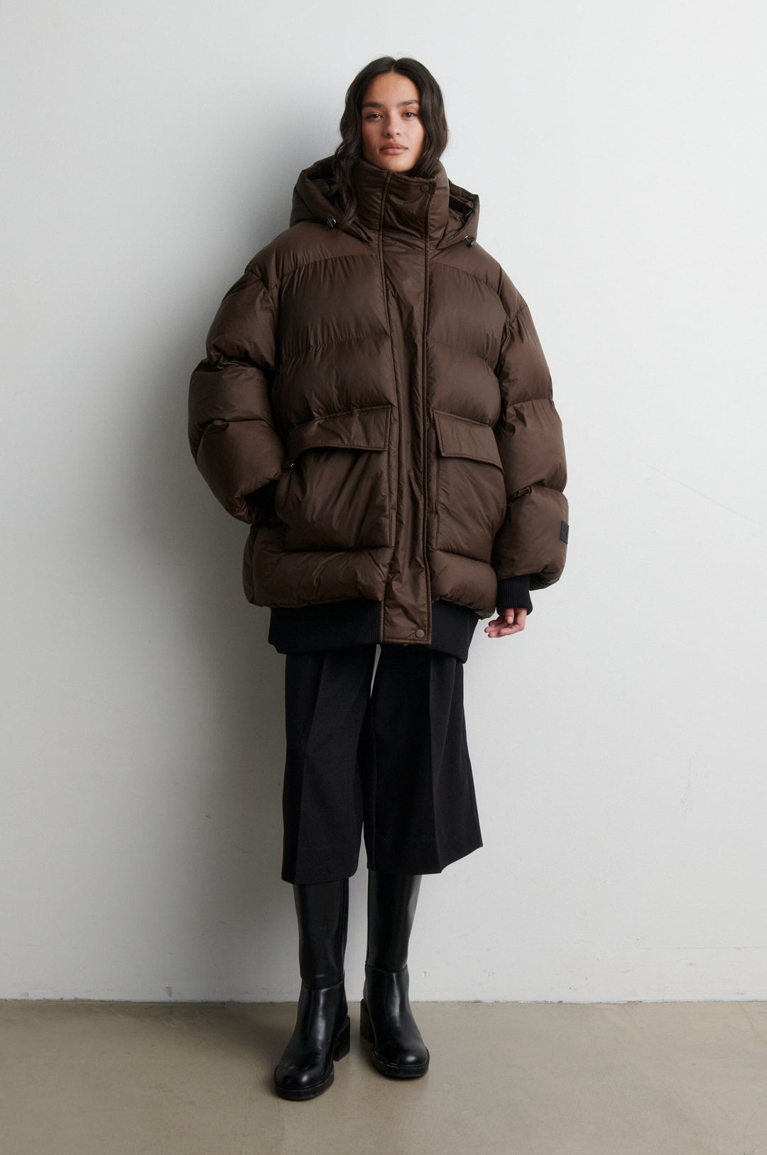 Second Female - Riya Rib Puffer Jacket 60936 - 6156 Demitasse Jakker 