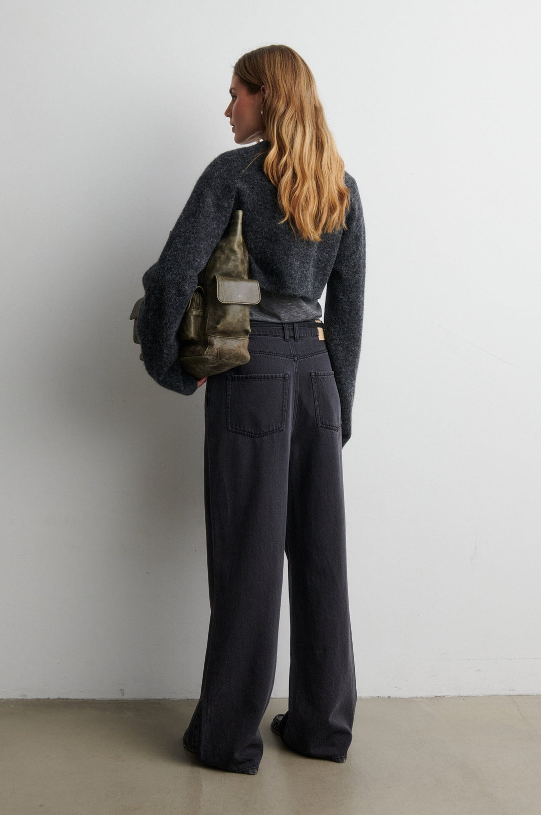 Second Female - Varano Knit Bolero 61138 - 7003 Dark grey melange Cardigans 