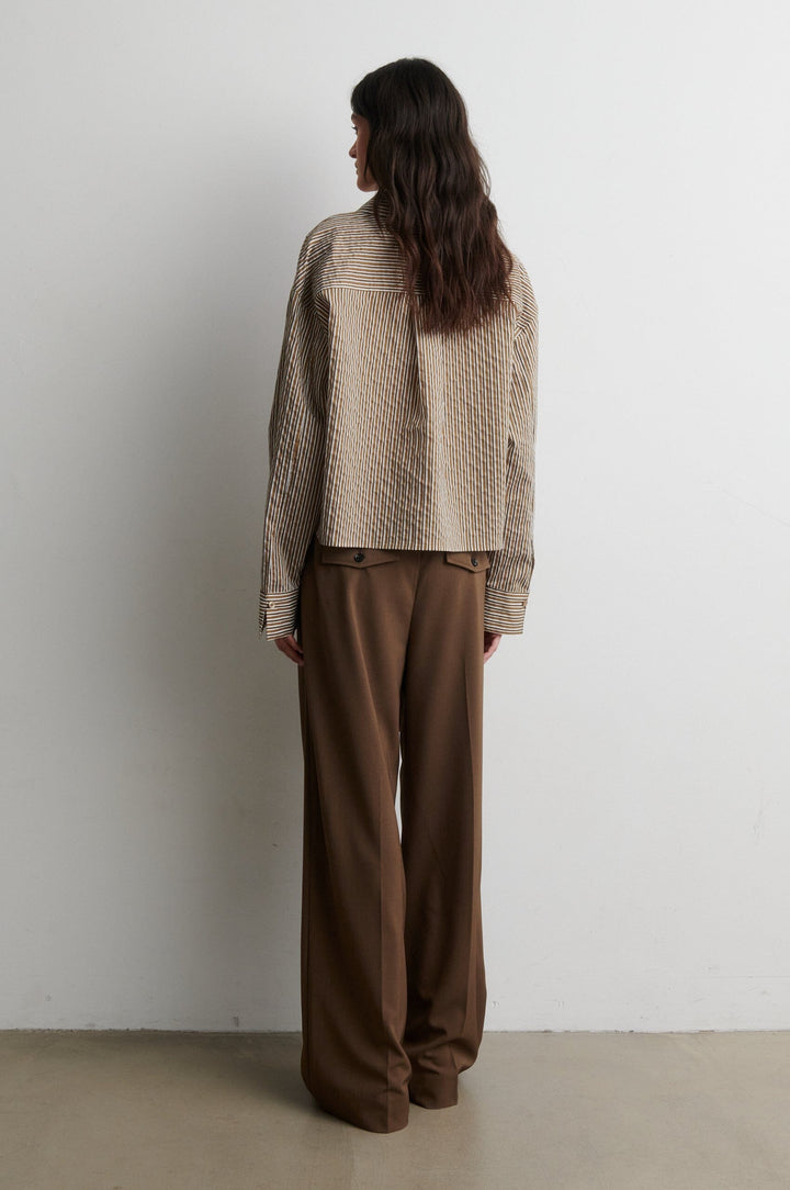 Second Female - Vena Cropped Shirt 61126 - 6016 Camel Skjorter 