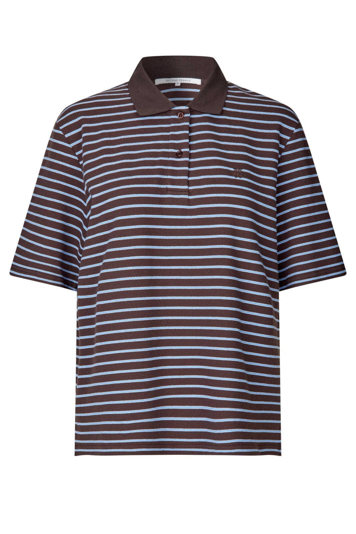 Second Female - Verbie Polo Tee 60319 - Chocolate Brown Trøjer 