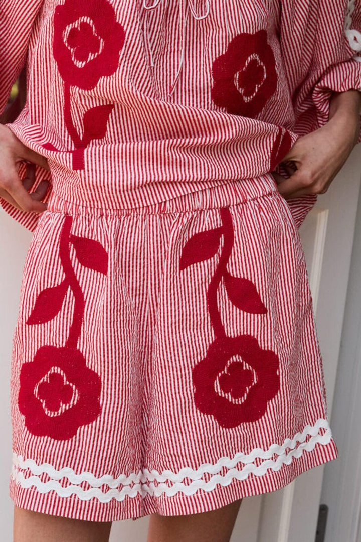 Sissel Edelbo - Abelone Shorts SE 1795 - Red Flower Shorts 