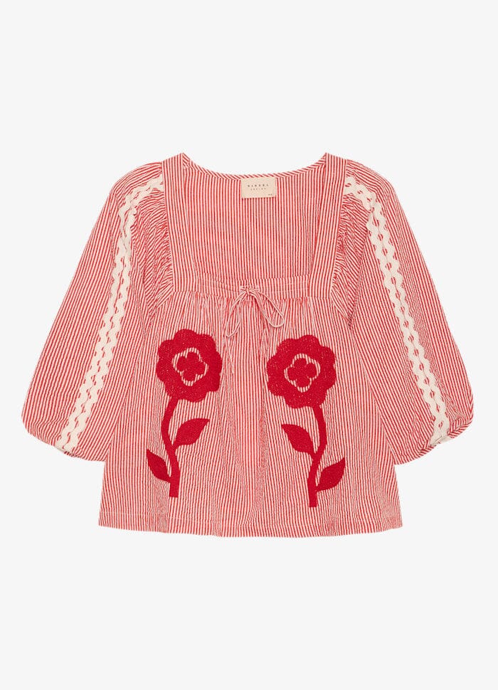 Sissel Edelbo - Abelone Top SE 1796 - Red Flower Toppe 