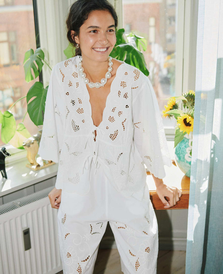 Sissel Edelbo - Adeline Top SE 1797 - Ecru Bluser 