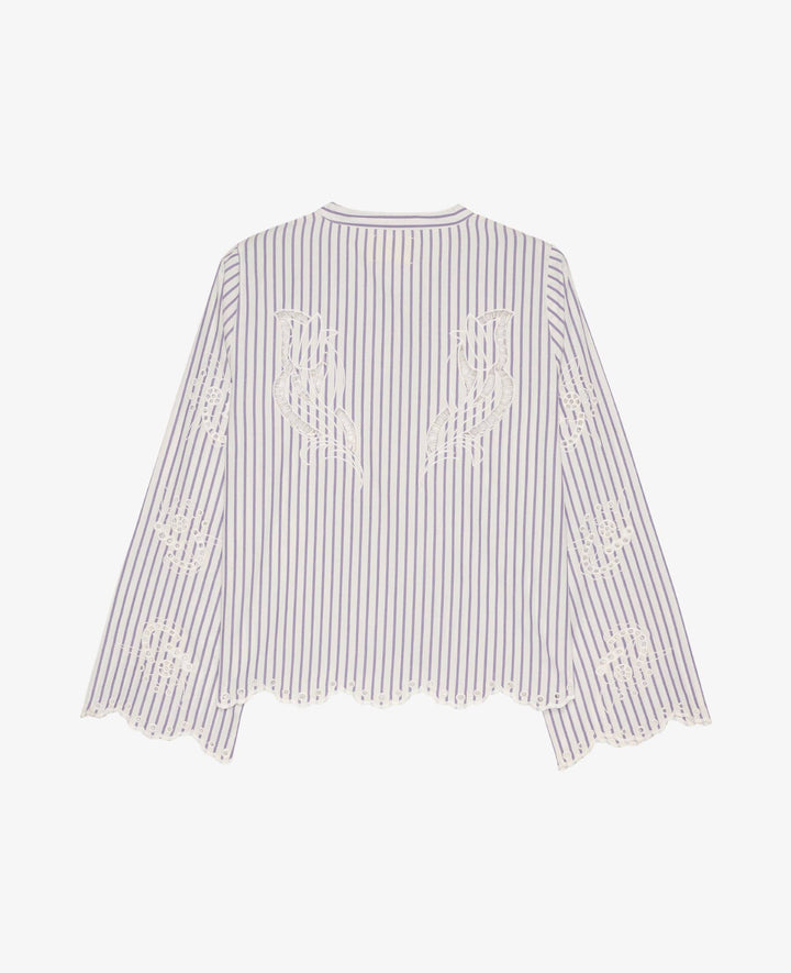 Sissel Edelbo - Cecilie Shirt SE 1897 - Purple Stripes Bluser 