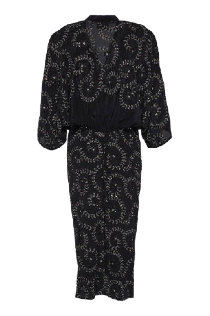 Sissel Edelbo - Juno SILK Dress SE 1717 - Sparkling Black