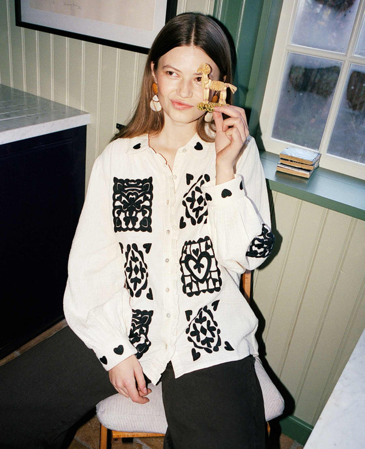 Sissel Edelbo - Kaiser Shirt Se 2022 - Off White Skjorter 