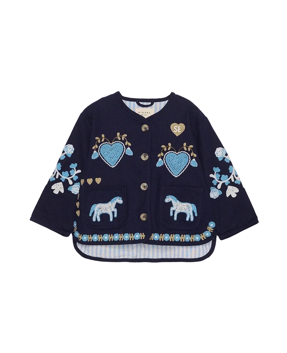 Sissel Edelbo - Maggie Mini Jacket Se 2064 - Navy Horses 