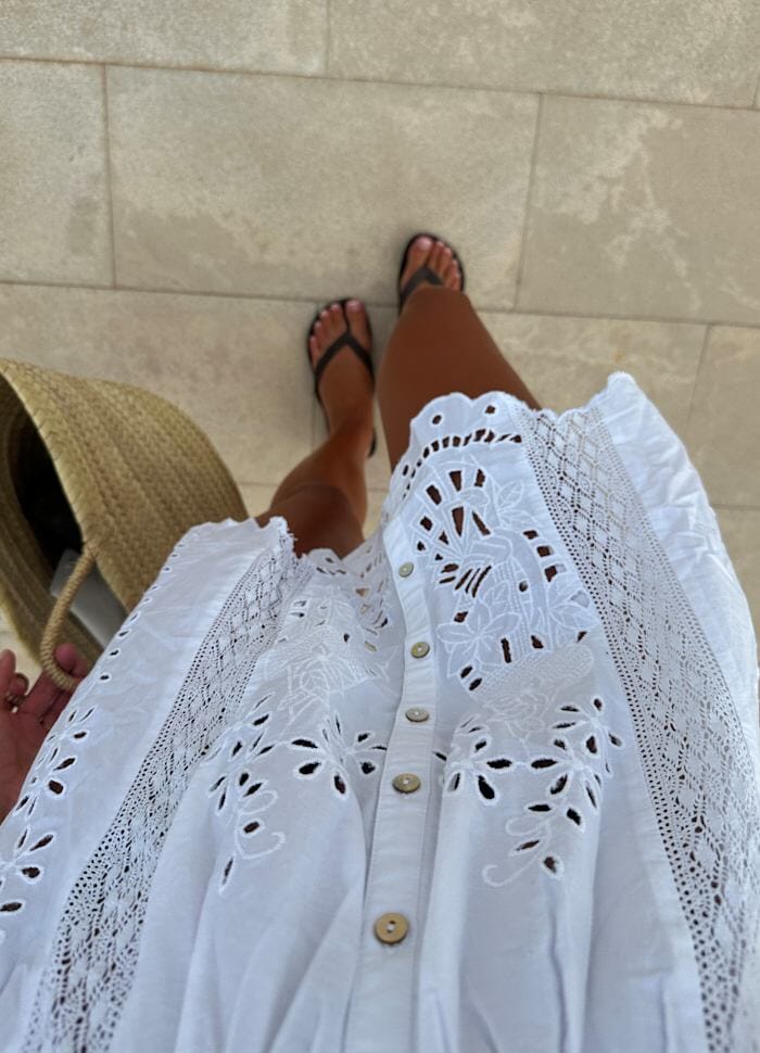 Sissel Edelbo - Mila Short Dress SE 1824 - Ecru Kjoler 