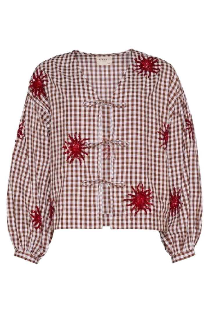 Sissel Edelbo - Nanette Top SE 1623 - Brown Checks