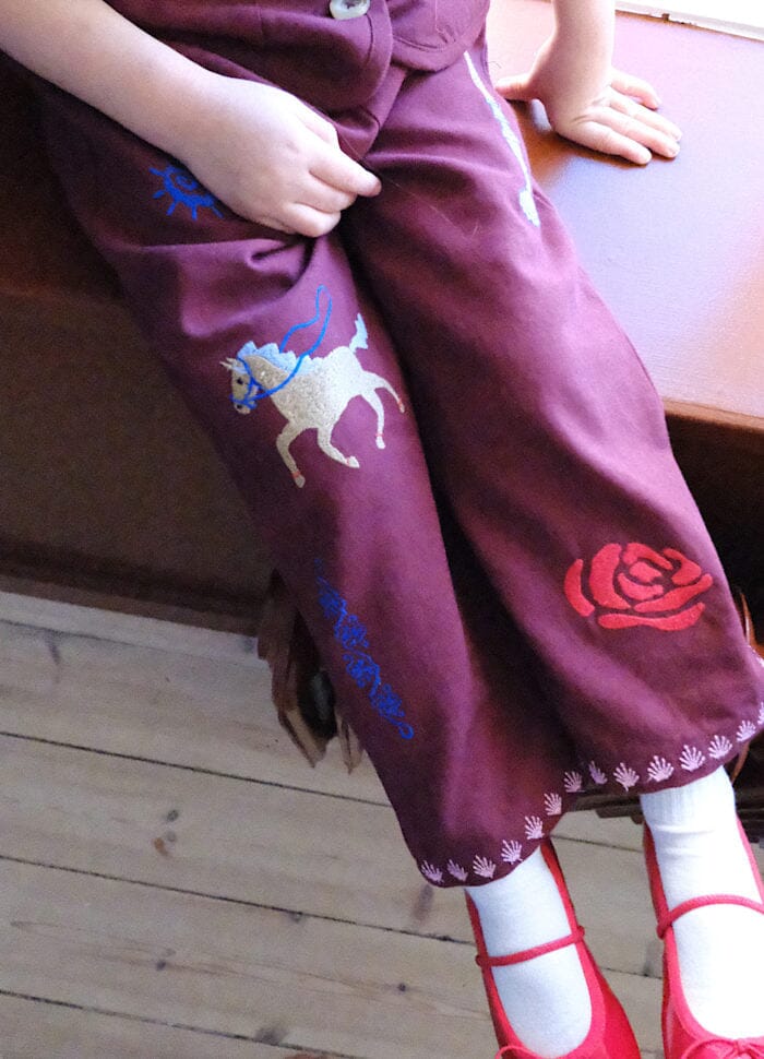 Sissel Edelbo - Oda MINI Pants SE 1669 - Burgundy Bukser 