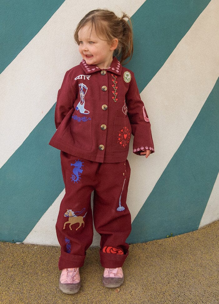 Sissel Edelbo - Oda MINI Pants SE 1669 - Burgundy Bukser 