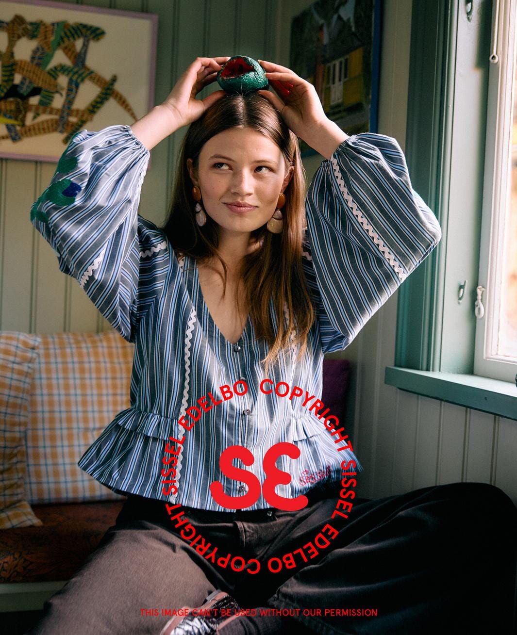 Sissel Edelbo - Veda Top SE 2044 - Grey Stripes