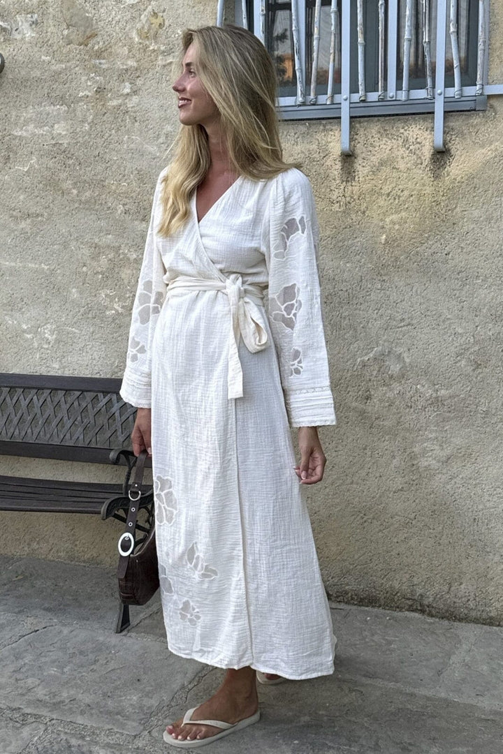 Sissel Edelbo - Winfrey Wrap Dress SE 1247 - Ecru