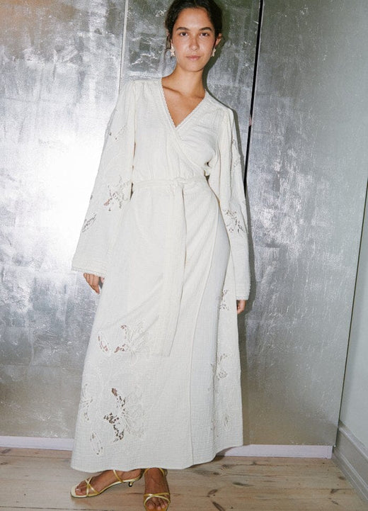 Sissel Edelbo - Winfrey Wrap Dress SE 1917 - Off White Kjoler 