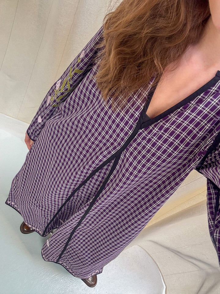 Sissel Edelbo x Molly&My - Fran Dress SE 2117 - Purple Checks Kjoler 