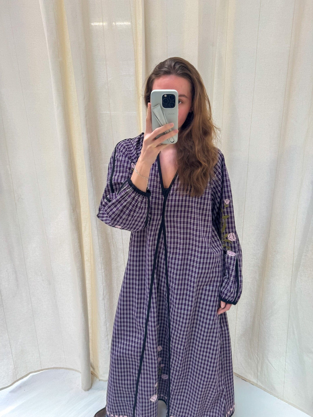 Sissel Edelbo x Molly&My - Fran Dress SE 2117 - Purple Checks Kjoler 