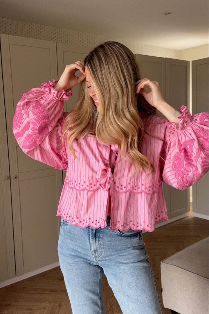 Sissel Edelbo x Molly&My - Martha Top SE 972.5 - Printed Stripes Bluser 