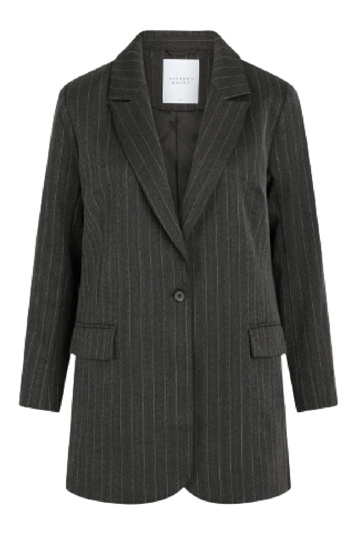 Sisters Point - Elai-Oversize - D. Grey Pinstripe Blazere 