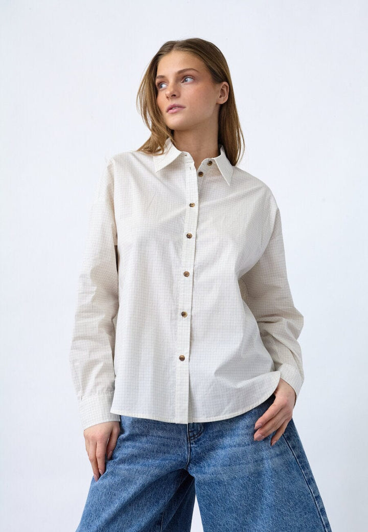Sisters Point - Emmu-Sh 19880 - 840 - Cream Check Skjorter 