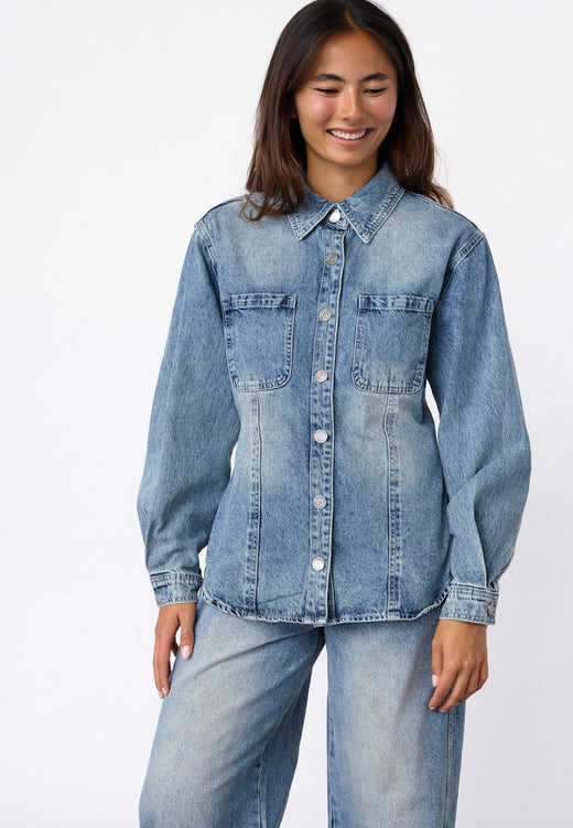 Sisters Point - Fiora-Sh 20121 - 904 - Vintage Denim Jakker 
