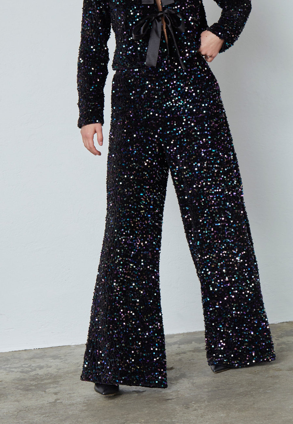 Sisters Point - Nyla-Pa4 19003 - 003 - Black Multi Bukser 