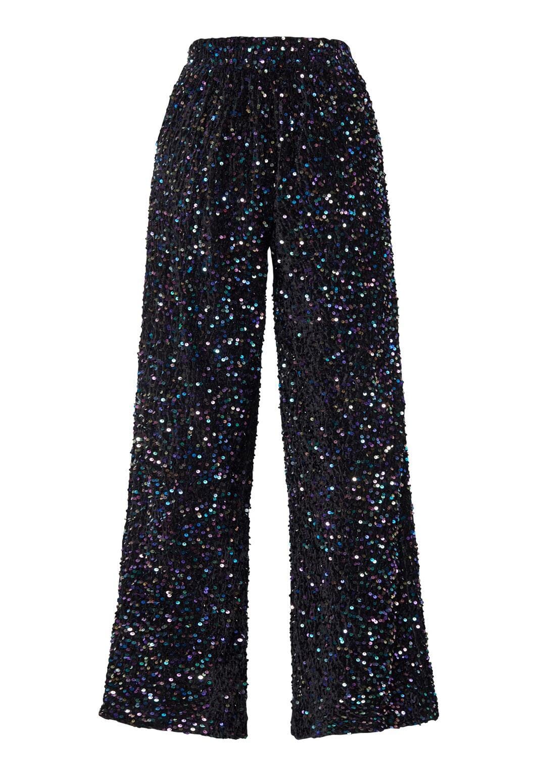 Sisters Point - Nyla-Pa4 19003 - 003 - Black Multi Bukser 