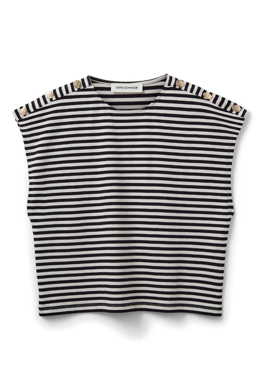 Sofie Schnoor - Baysw T-Shirt S251190 - 1017 - Black Striped T-shirts 