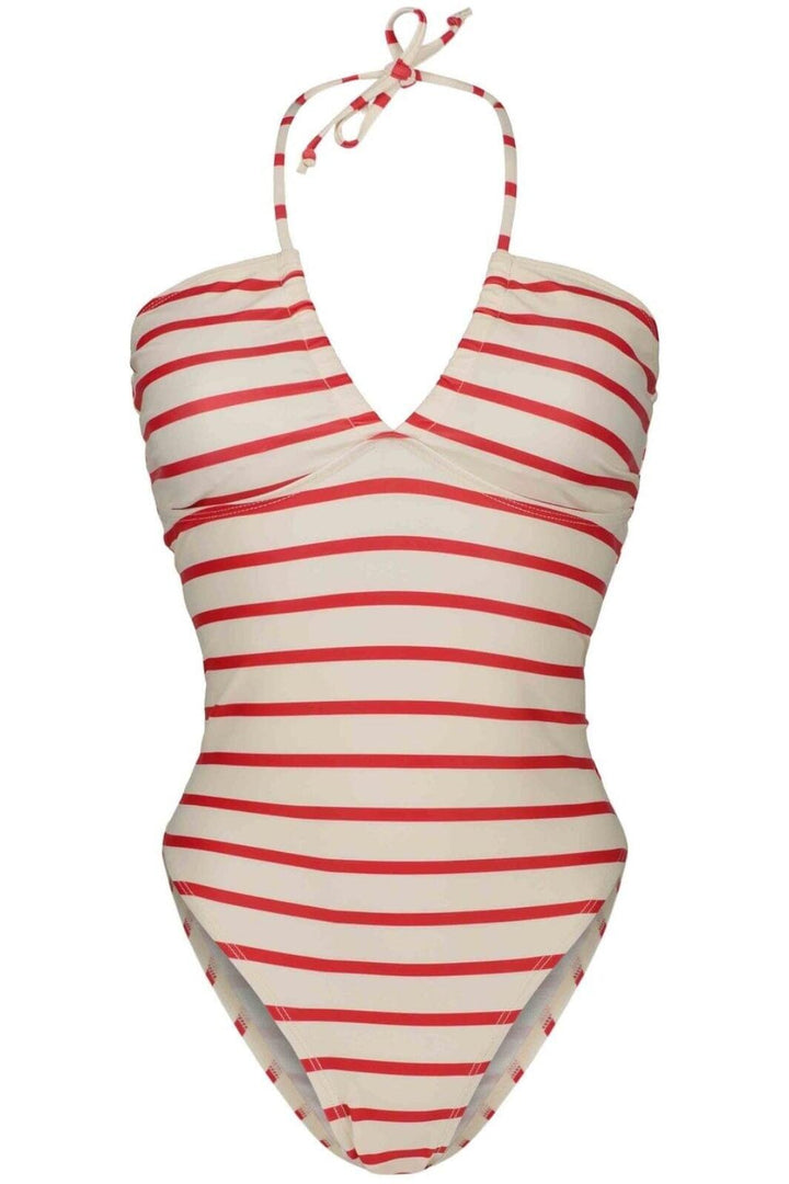 Sofie Schnoor - S241272 Swimsuit - Red Striped Badedragter 