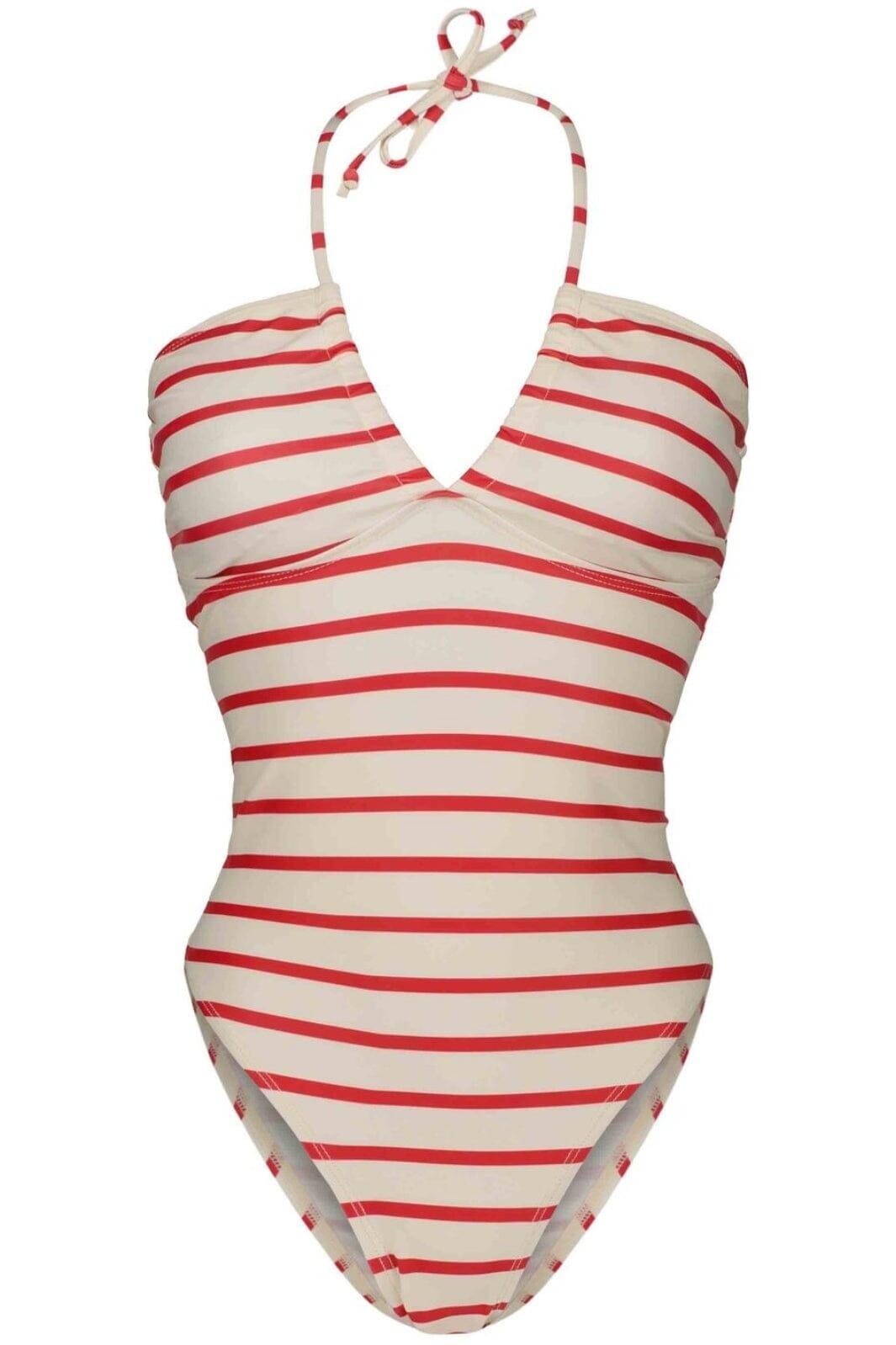 Sofie Schnoor - S241272 Swimsuit - Red Striped Badedragter 