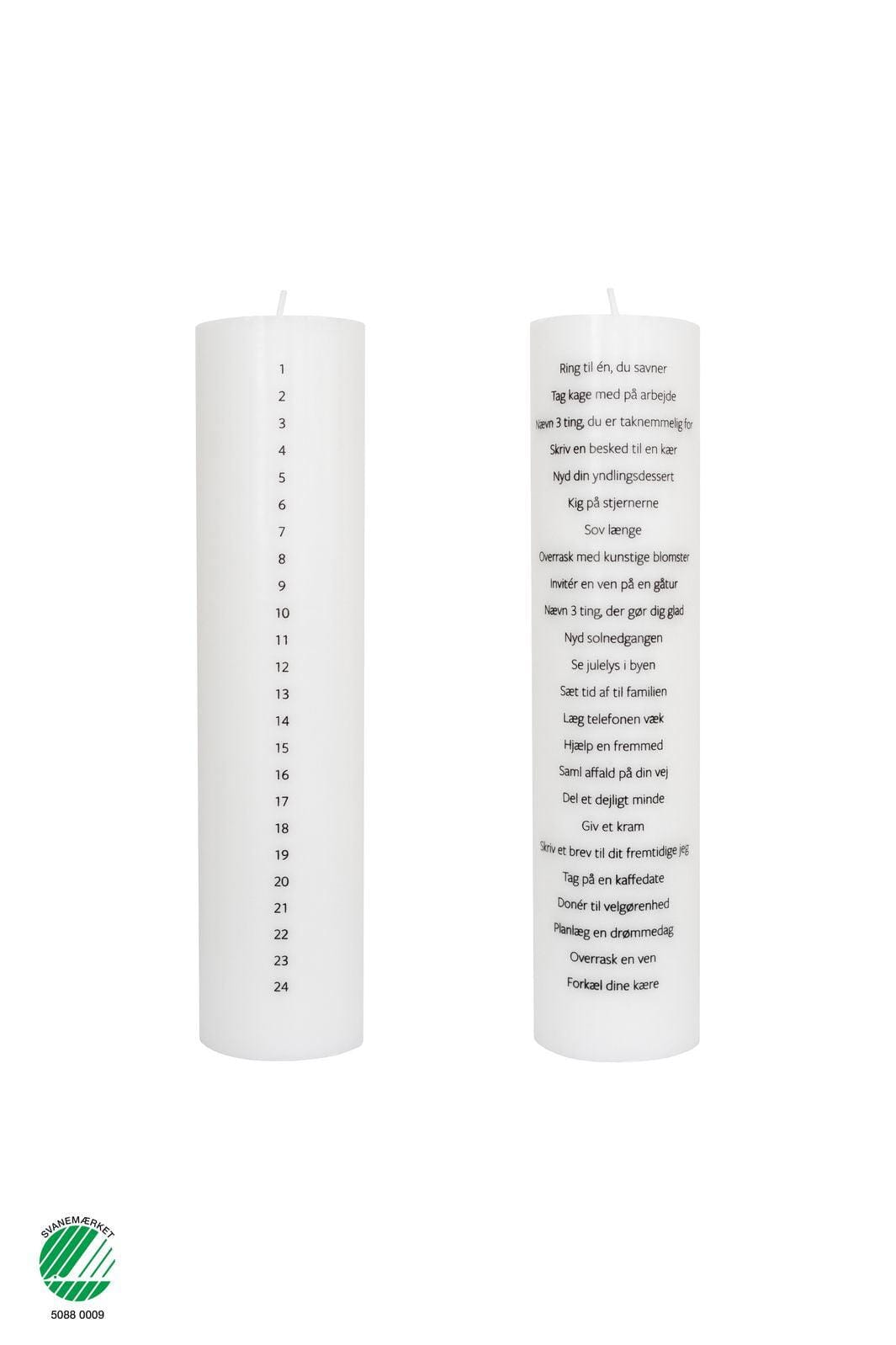 Specktrum - Kalenderlys - 24 Øjeblikke Af Selvforkælelse | Hvid 59.60x12 7108 - Hvid Kalenderlys 