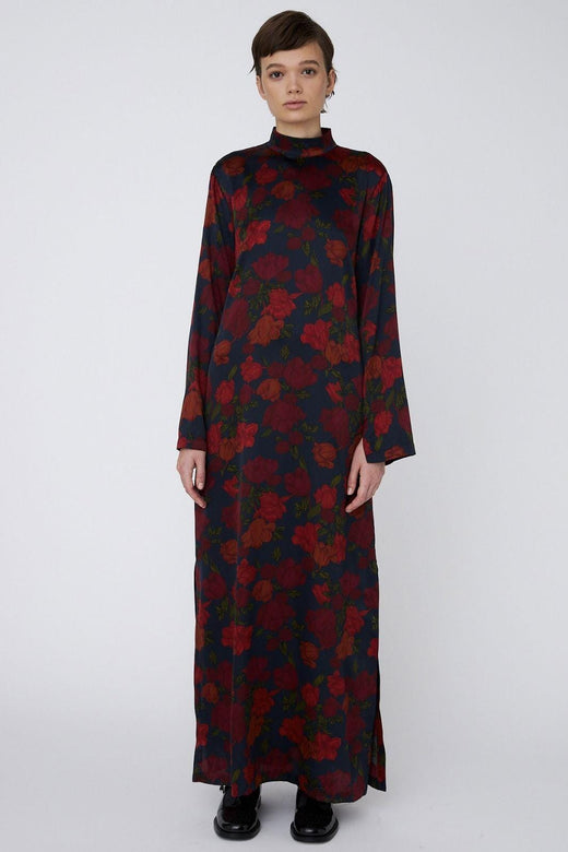 Stella Nova - Silk Dress Longsf53-4205 - 235 Flower Forest Kjoler 