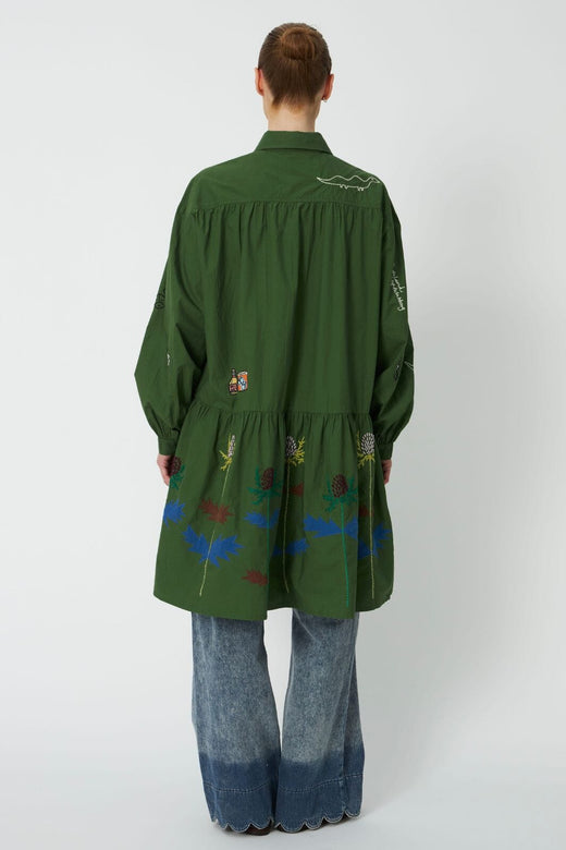 Stella Nova - Small Embroidery Dress Co63-4568 - 250 Green Leaf Kjoler 