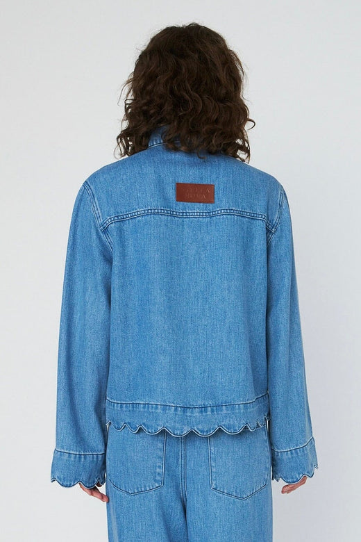 Stella Nova - Washed Blue Shirt With Scallop Edgewd54-2324 - 302 Light Blue Skjorter 