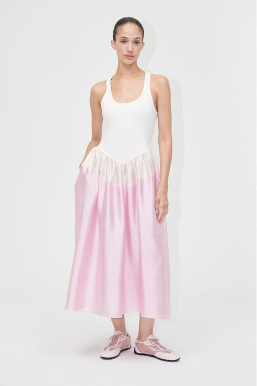 Stine Goya - 2067 Flat Textured Poly, Tank Hybrid Long Dresssg-pf25-d143-2067 - Pastel Pink
